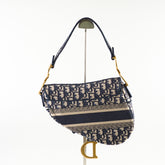 Christian Dior Oblique Saddle Bag Navy